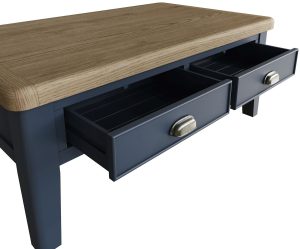 Kettle Interiors Parker Dining Blue Large Coffee Table | Shackletons