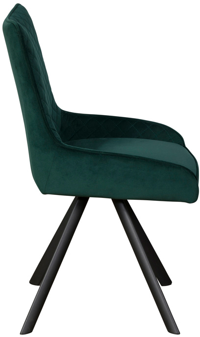 Pair of Brooke Dining Chairs - Green Velvet