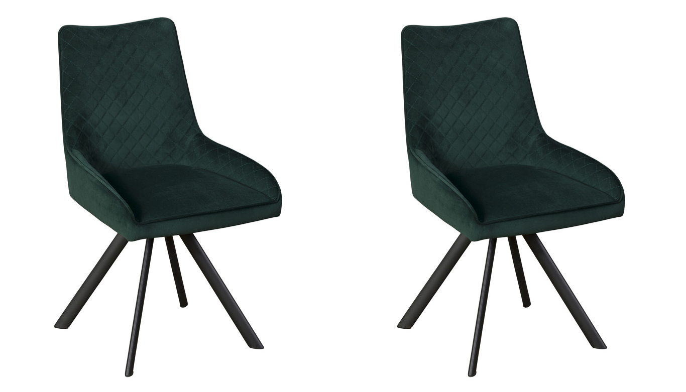 Baker Furniture Brooke Chairs in Green Velvet | Shackletons