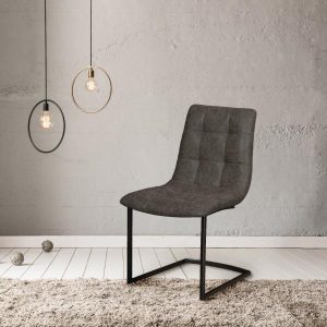 Pair of Carlton Furniture   Hampton Chairs   PU Grey | Shackletons