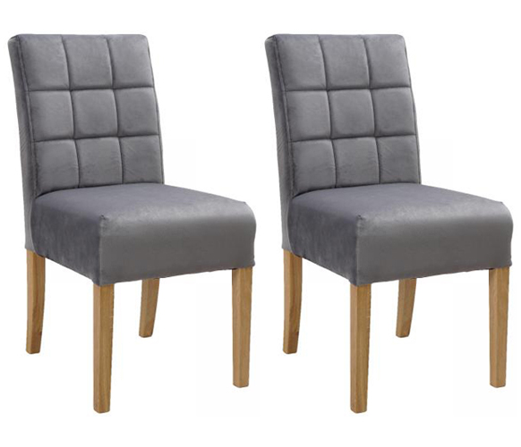 Pair of Carlton Furniture Colin Chairs Plush Steel | Shackletons