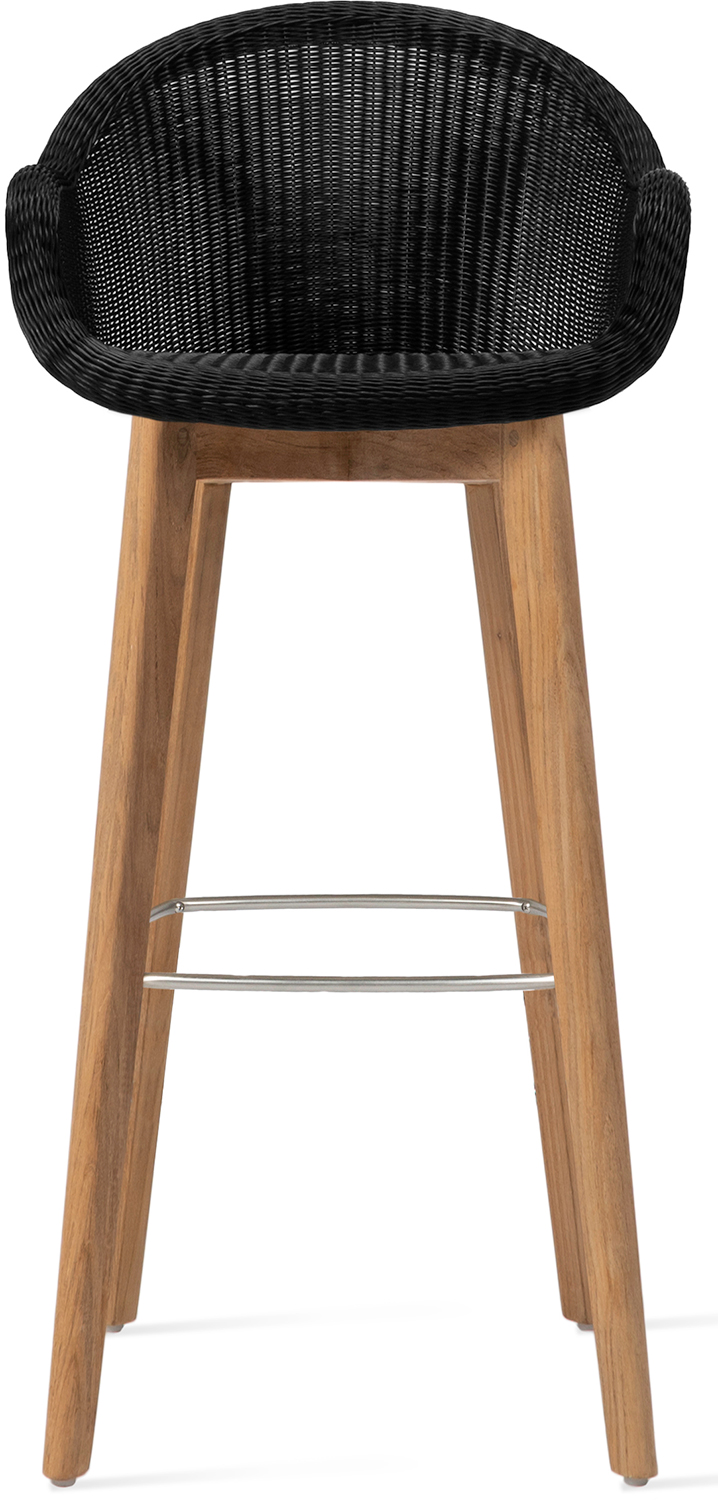 Vincent Sheppard Edgard Bar Stool Teak Base Black