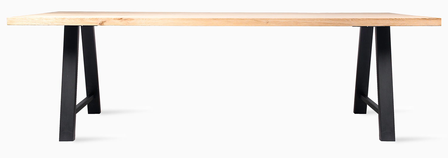 Vincent Sheppard Achille Dining Table 180X90 Cm A-Base Black/Natural Oak Varnish