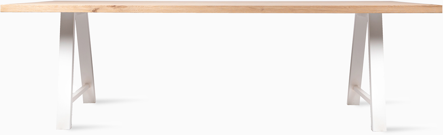 Vincent Sheppard Achille Dining Table 200X100 Cm A-Base White/Natural Oak Varnish