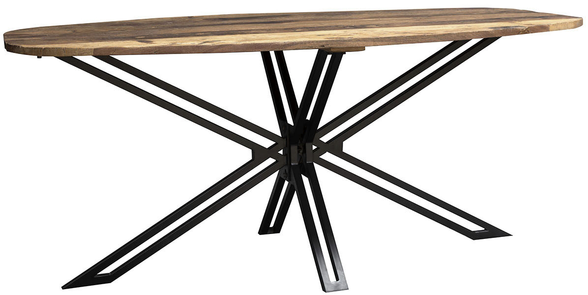Carlton Furniture Java Sleeper Wood D-End Oval 180cm Dining Table