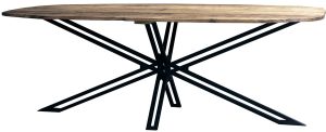 Carlton Furniture Java Sleeper Wood D End Oval 220cm Dining Table | Shackletons