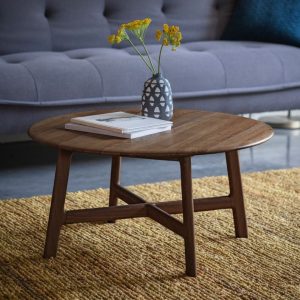 Gallery Direct Madrid Round Coffee Table Walnut | Shackletons
