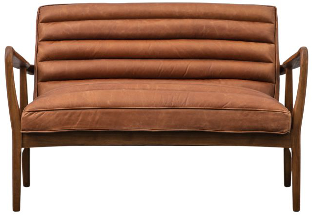 Gallery Direct Datsun 2 Seater Sofa Vintage Brown Leather