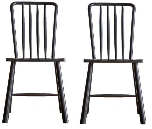 Gallery Direct Wycombe Dining Chair Black (2pk)