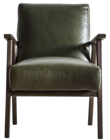 Gallery Direct Neyland Armchair Heritage Green Leather