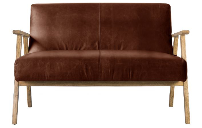 Gallery Direct Neyland 2 Seater Sofa Vintage Brown Leather
