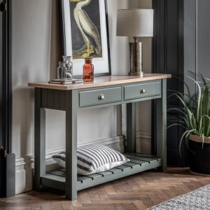 Gallery Direct Eton 2 Drawer Console Moss | Shackletons