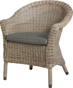 4 Seasons Outdoor Chester 4 Seater 130cm Armchair Set in Pure Weave | Shackletons