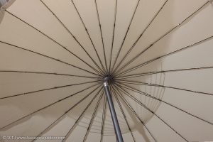 4 Seasons Outdoor 3m Taupe Shanghai Parasol and Parasol Base by 4 Seasons Outdoor | Shackletons