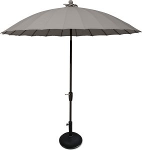 4 Seasons Outdoor 3m Taupe Shanghai Parasol and Parasol Base by 4 Seasons Outdoor | Shackletons