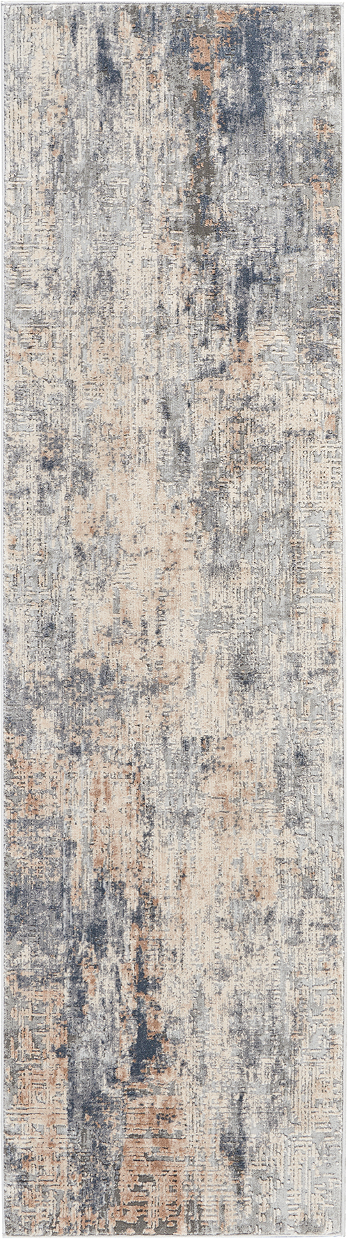 Nourison Rugs - Rustic Textures Runner RUS01 Rug in Grey / Beige - 2.3m x 0.66m