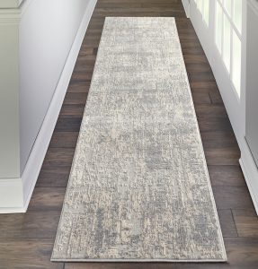 Nourison Rugs   Rustic Textures Runner RUS01 Rug in Ivory  Silver   23m x 066m | Shackletons