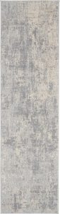 Nourison Rugs   Rustic Textures Runner RUS01 Rug in Ivory  Silver   23m x 066m | Shackletons