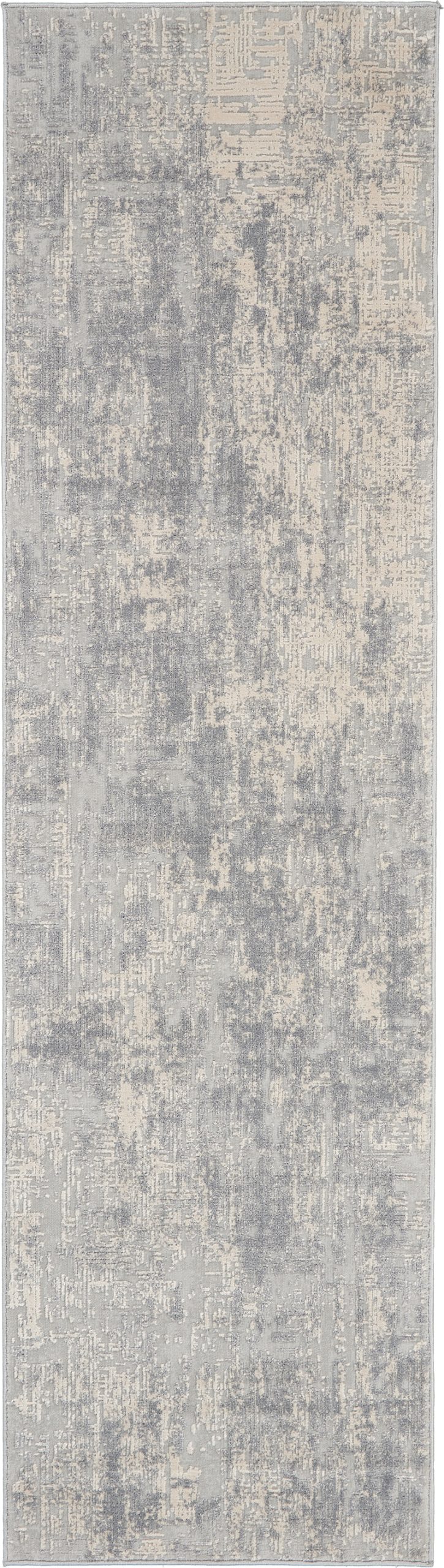 Nourison Rugs - Rustic Textures Runner RUS01 Rug in Ivory / Silver - 2.3m x 0.66m