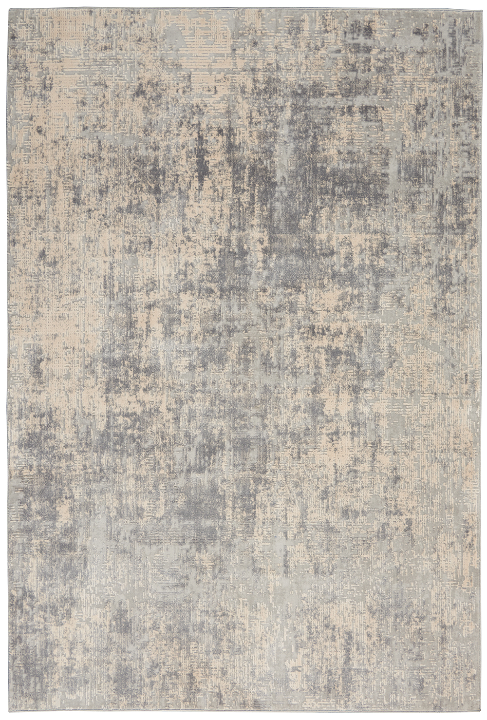 Nourison Rugs - Rustic Textures Rectanglular RUS01 Rug in Ivory / Silver - 1.8m x 1.2m