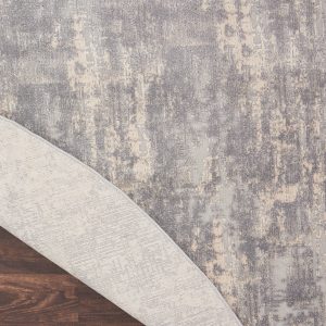 Nourison Rugs   Rustic Textures Circular RUS01 Rug in Ivory  Silver   16m x 16m | Shackletons