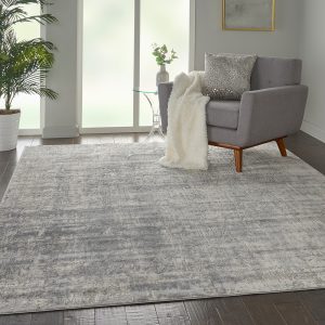 Nourison Rugs   Rustic Textures Rectanglular RUS01 Rug in Ivory  Silver   32m x 24m | Shackletons