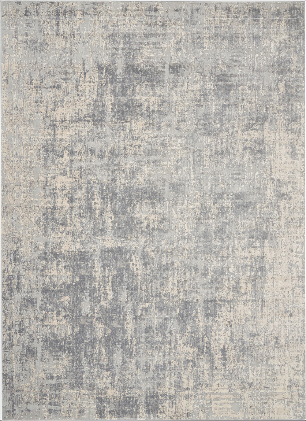 Nourison Rugs - Rustic Textures Rectanglular RUS01 Rug in Ivory / Silver - 3.2m x 2.4m