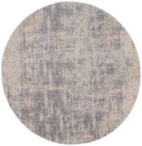 Nourison Rugs   Rustic Textures Circular RUS01 Rug in Ivory  Silver   24m x 24m | Shackletons