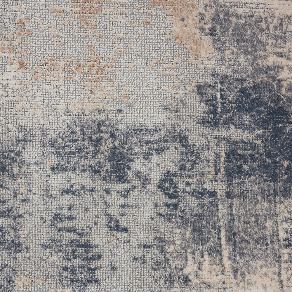 Nourison Rugs - Rustic Textures Rectanglular RUS02 Rug in Beige / Grey - 1.8m x 1.2m