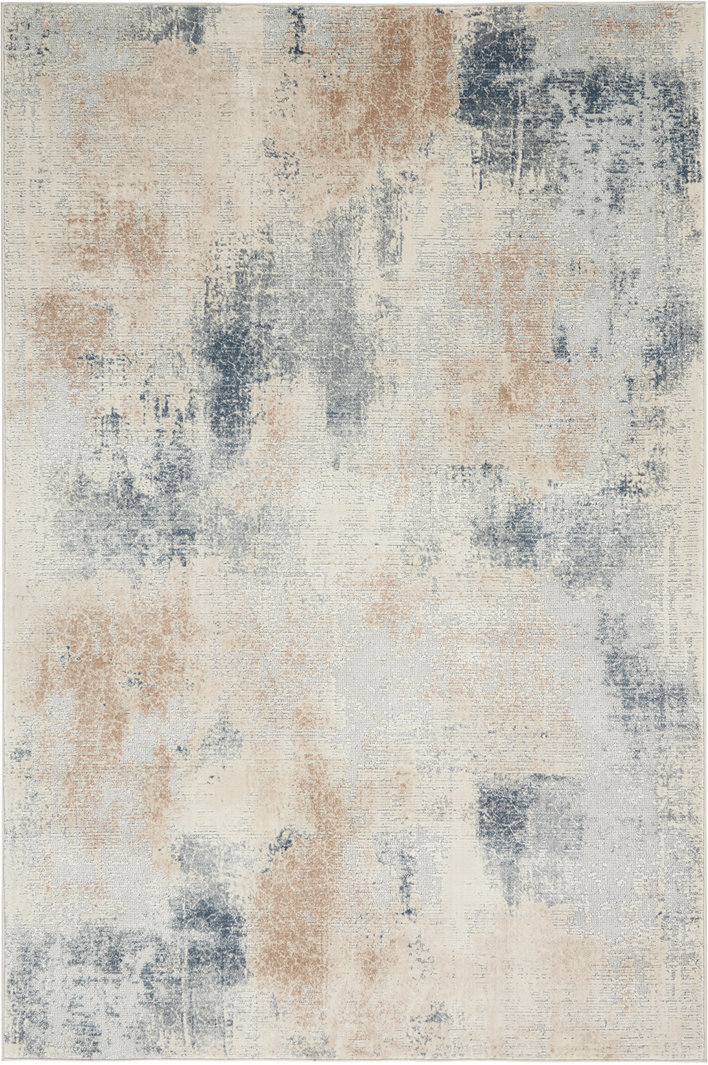 Nourison Rugs - Rustic Textures Rectanglular RUS02 Rug in Beige / Grey - 2.2m x 1.6m