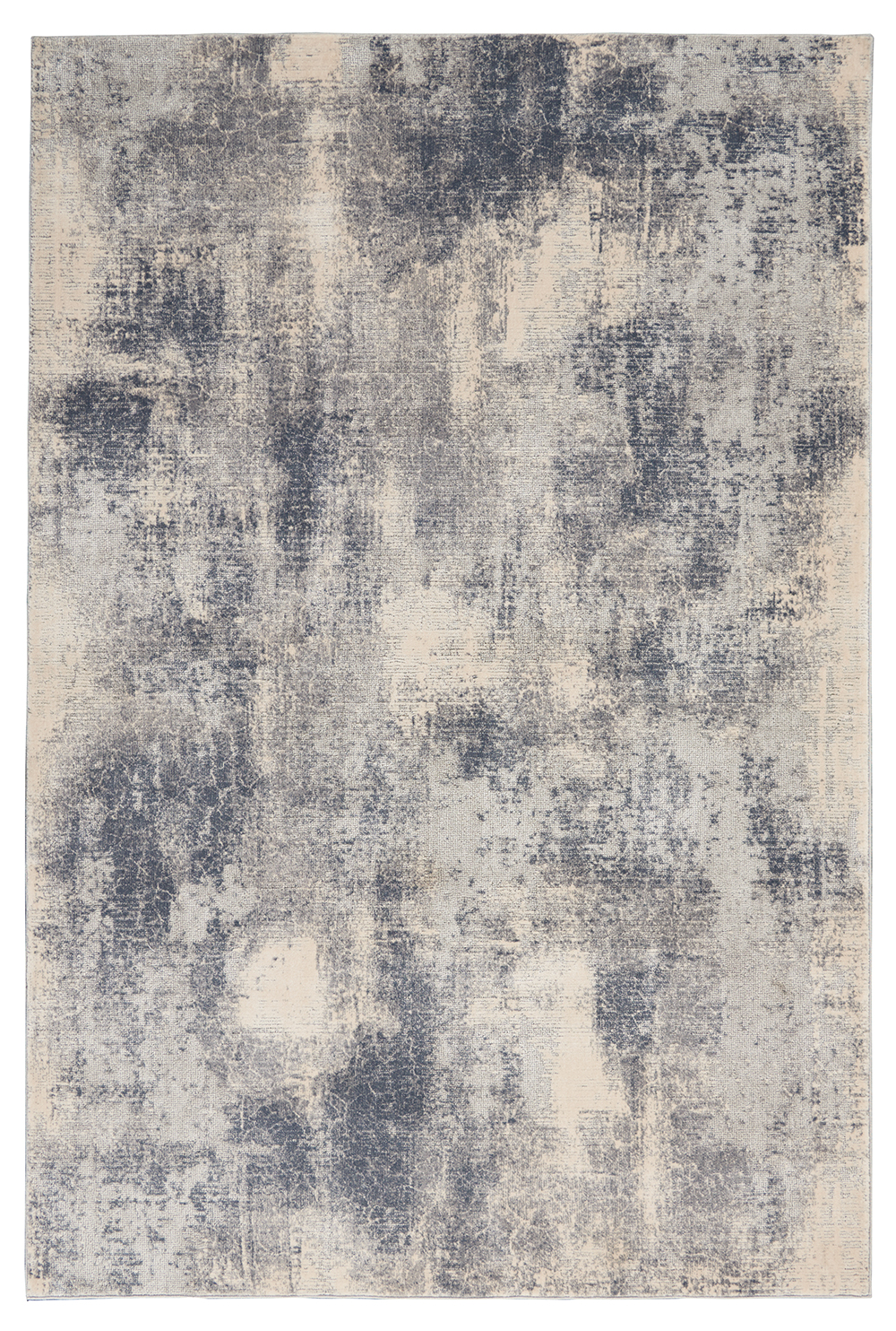 Nourison Rugs - Rustic Textures Rectanglular RUS02 Rug in Blue / Ivory - 1.8m x 1.2m