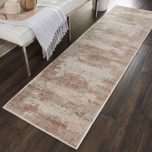 Nourison Rugs   Rustic Textures Runner RUS03 Rug in Beige   23m x 066m | Shackletons