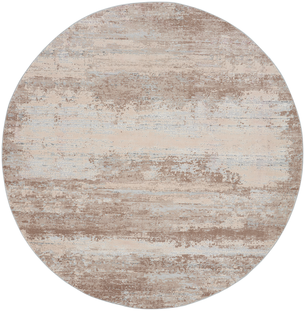 Nourison Rugs - Rustic Textures Circular RUS03 Rug in Beige - 1.6m x 1.6m