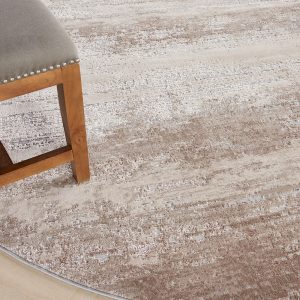 Nourison Rugs   Rustic Textures Circular RUS03 Rug in Beige   24m x 24m | Shackletons