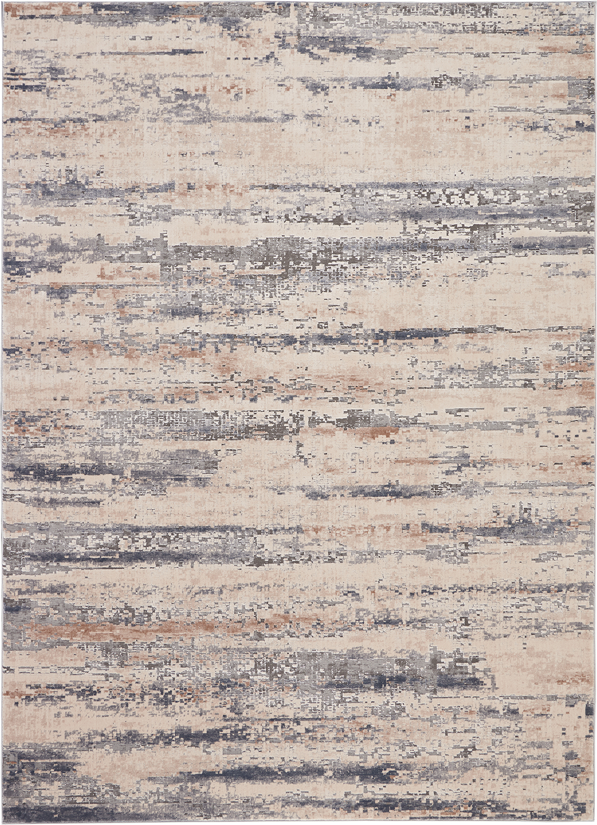 Nourison Rugs - Rustic Textures Rectanglular RUS04 Rug in Beige / Grey - 3.2m x 2.4m