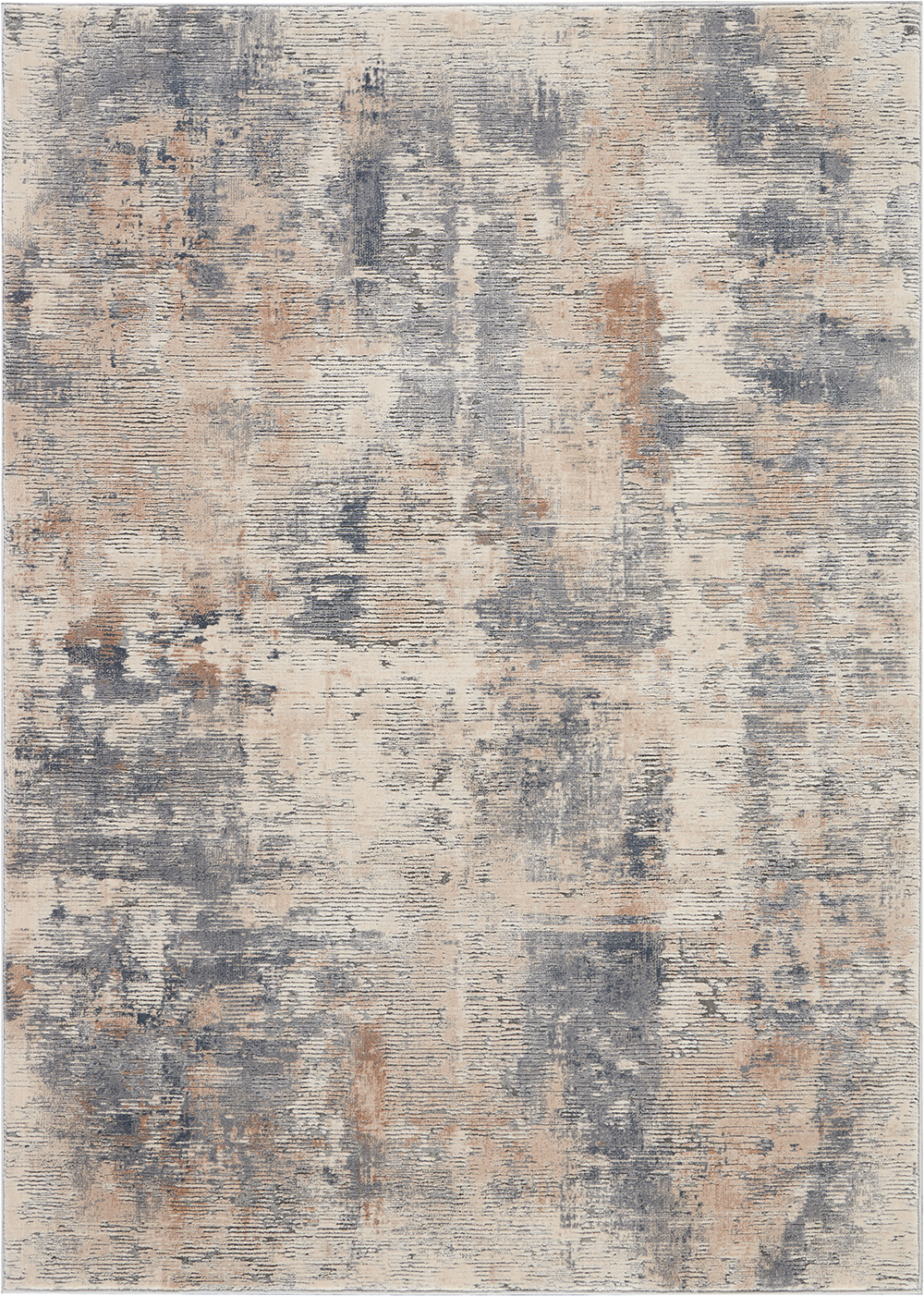 Nourison Rugs - Rustic Textures Rectanglular RUS05 Rug in Beige / Grey - 1.8m x 1.2m