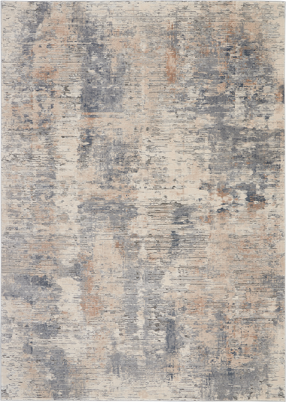 Nourison Rugs - Rustic Textures Rectanglular RUS05 Rug in Beige / Grey - 3.2m x 2.4m