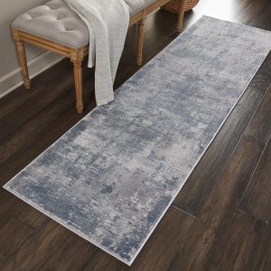 Nourison Rugs   Rustic Textures Runner RUS05 Rug in Grey   23m x 066m | Shackletons
