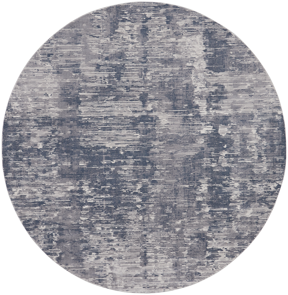 Nourison Rugs - Rustic Textures Circular RUS05 Rug in Grey - 1.6m x 1.6m