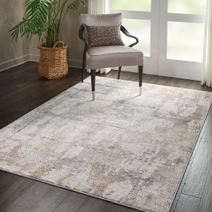 Nourison Rugs   Rustic Textures Rectanglular RUS06 Rug in Beige  Grey   22m x 16m | Shackletons