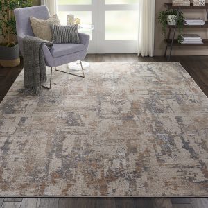 Nourison Rugs   Rustic Textures Rectanglular RUS06 Rug in Beige  Grey   32m x 24m | Shackletons