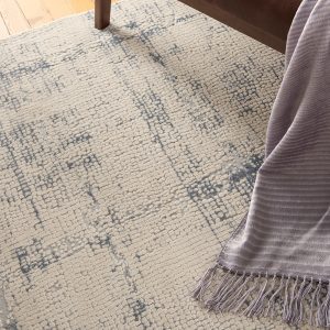 Nourison Rugs   Rustic Textures Rectanglular RUS06 Rug in Ivory  Blue   22m x 16m | Shackletons