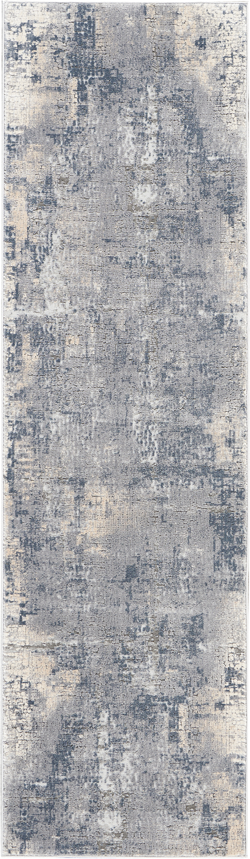 Nourison Rugs - Rustic Textures Runner RUS06 Rug in Grey / Beige - 2.3m x 0.66m