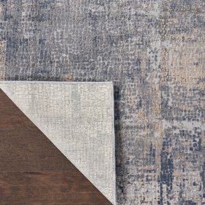 Nourison Rugs   Rustic Textures Rectanglular RUS06 Rug in Grey  Beige   18m x 12m | Shackletons