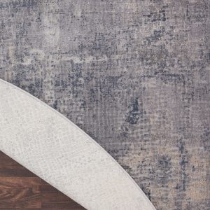 Nourison Rugs Rustic Textures Circular RUS06 Rug in Grey Beige 16m x 16m | Shackletons