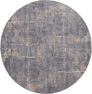 Nourison Rugs Rustic Textures Circular RUS06 Rug in Grey Beige 16m x 16m | Shackletons