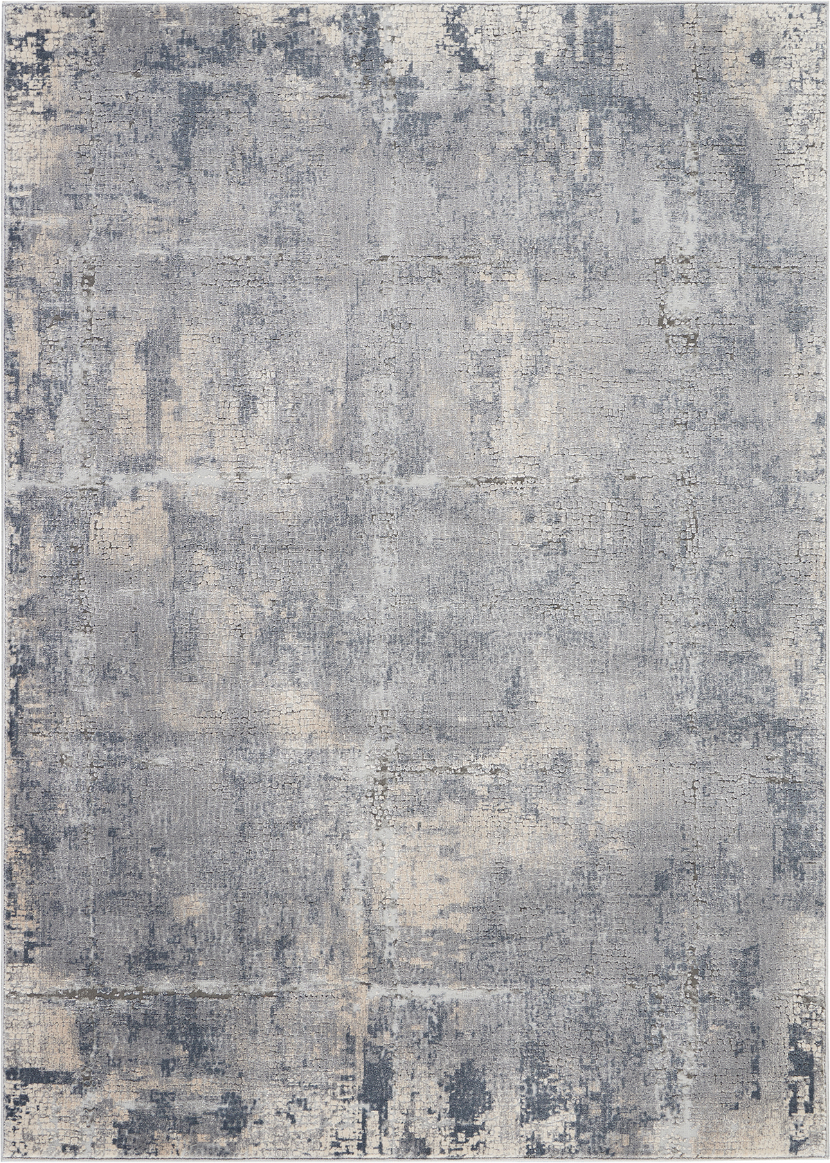 Nourison Rugs - Rustic Textures Rectanglular RUS06 Rug in Grey / Beige - 2.2m x 1.6m