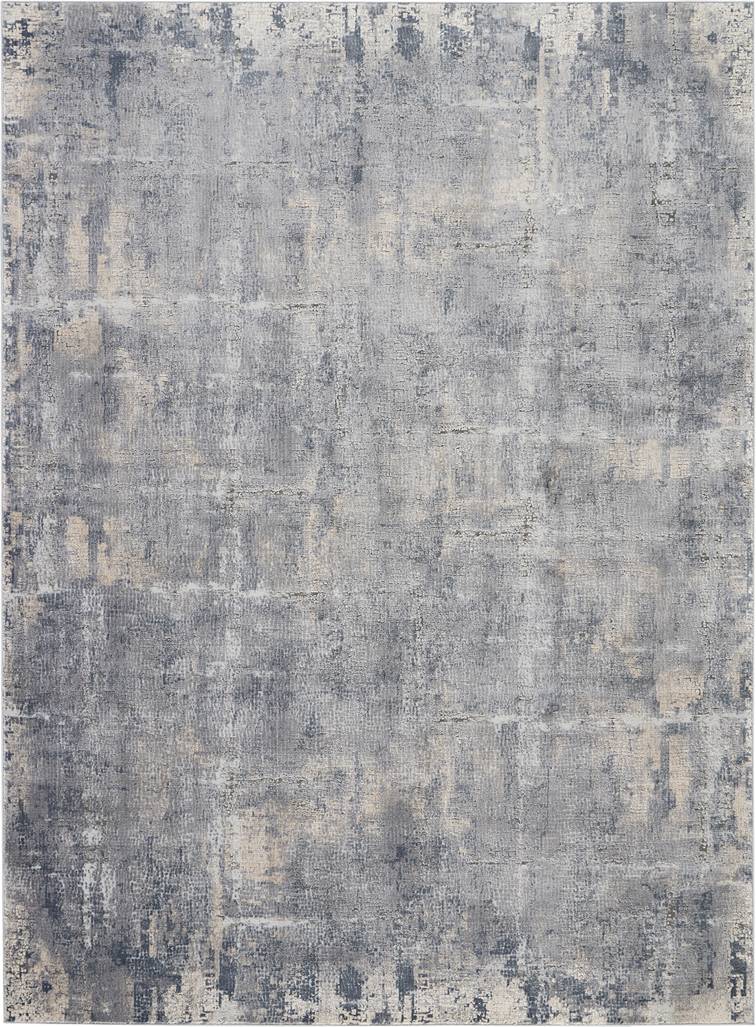 Nourison Rugs - Rustic Textures Rectanglular RUS06 Rug in Grey / Beige - 3.9m x 2.8m