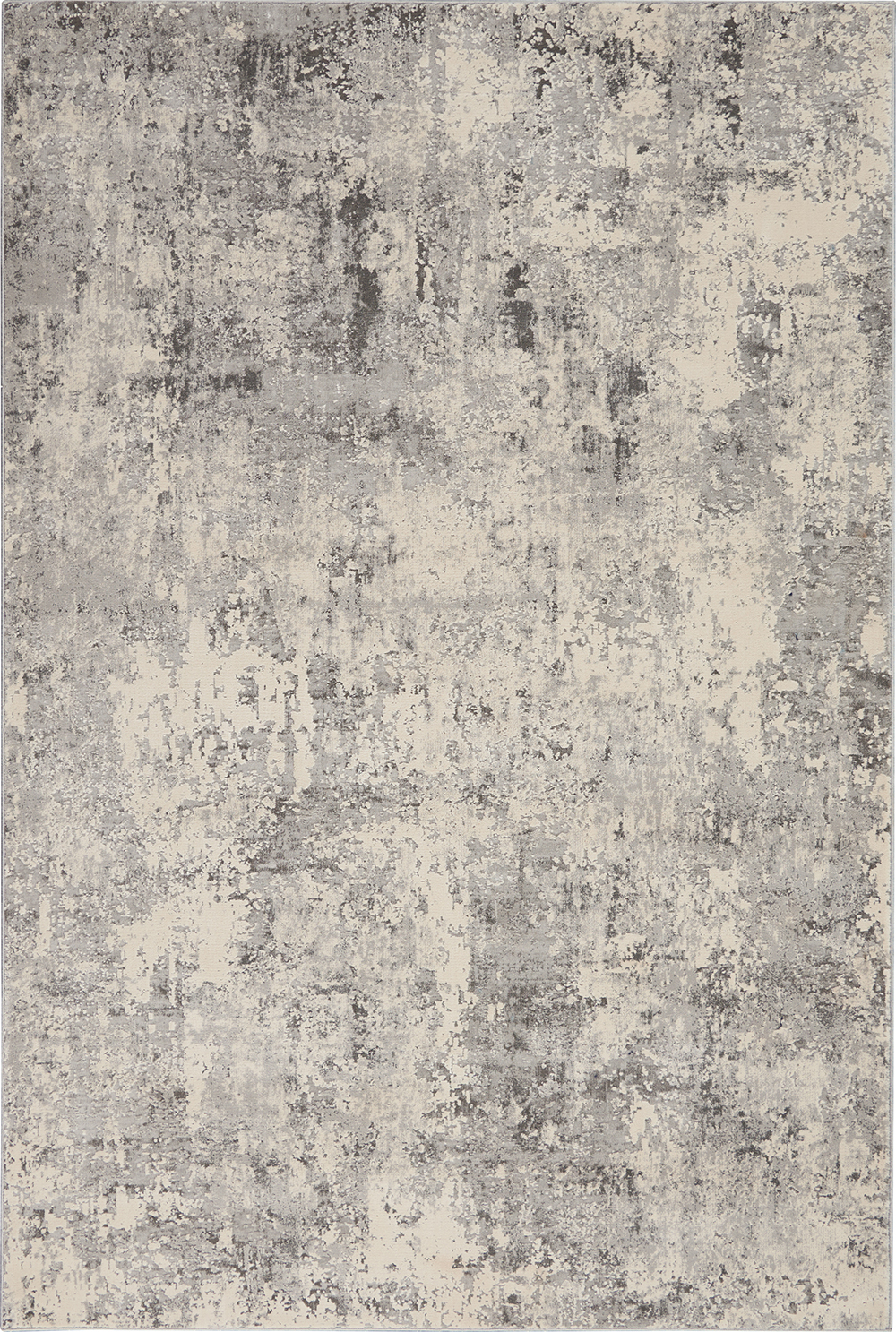 Nourison Rugs - Rustic Textures Rectanglular RUS07 Rug in Ivory Grey Beige - 1.8m x 1.2m