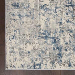 Nourison Rugs   Rustic Textures Rectanglular RUS07 Rug in Ivory Grey Beige   22m x 16m | Shackletons